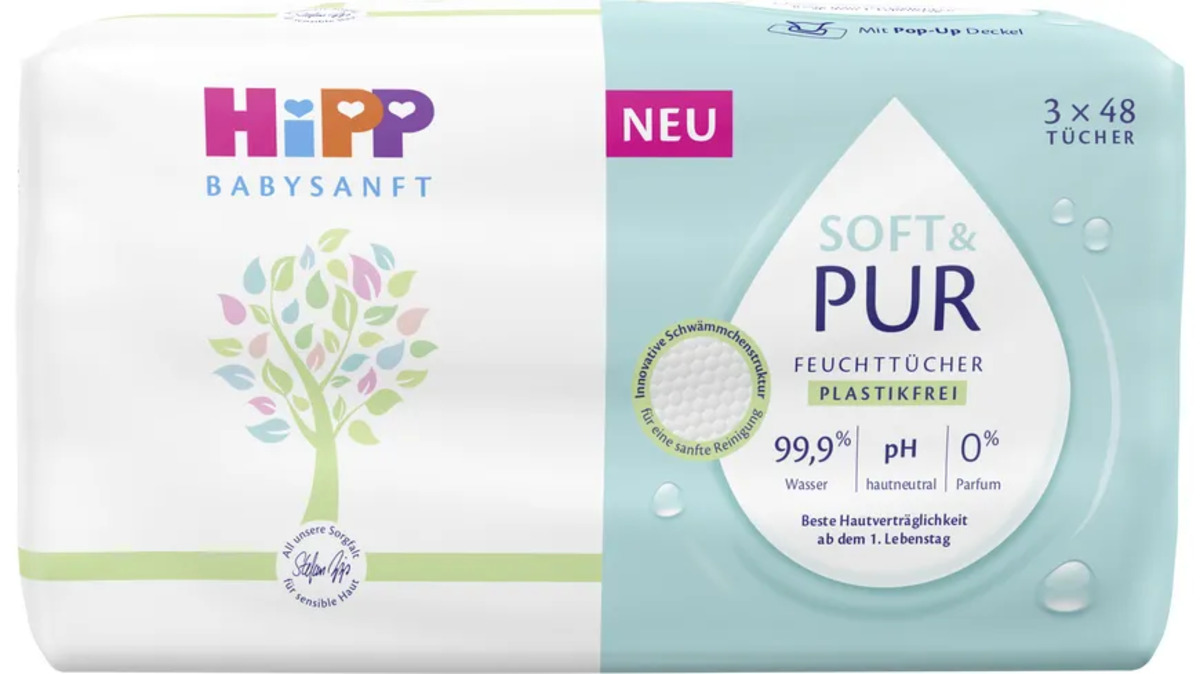 Bild 1 von HIPP Babysanft Tücher Soft & Pur 3x48
