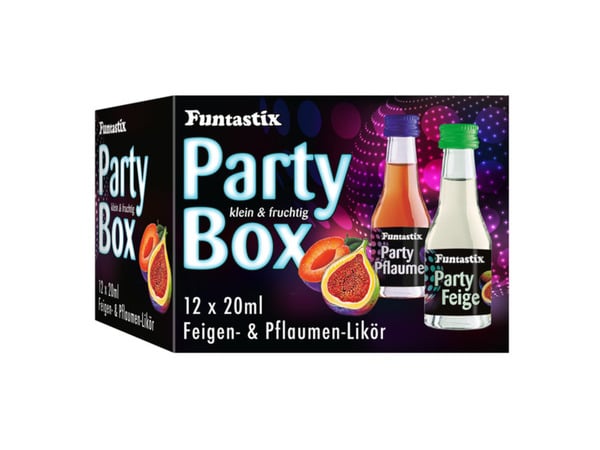 Bild 1 von Funtastix Party Box Feigen- & Pflaumen Likör 20% Vol, 
         0.24-l