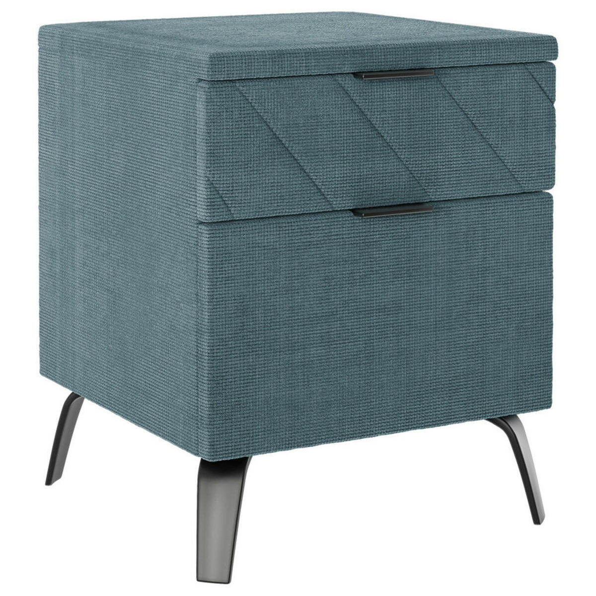 Bild 1 von Esposa Nachtschrank, Petrol, Metall, 2 Schubladen, 44x55x44 cm, Typenauswahl, Schlafzimmer, Nachttische