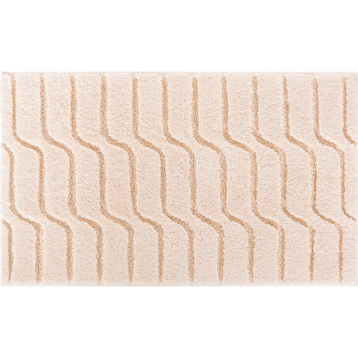 Bild 1 von Grund Badteppich Vogue, Natur, Textil, Wellen, rechteckig, 70 cm, Oeko-Tex® Standard 100, für Fußbodenheizung geeignet, rutschfest, Badtextilien, Badematten