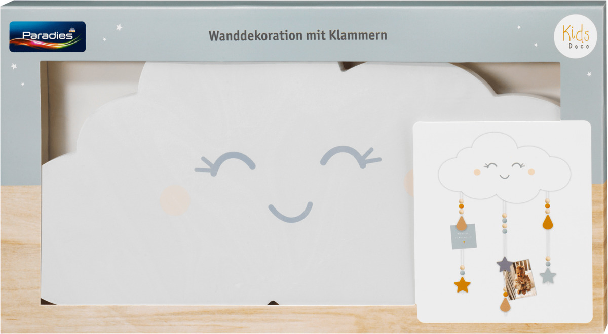 Bild 1 von Paradies Wanddeko mit Klammern - Wolke