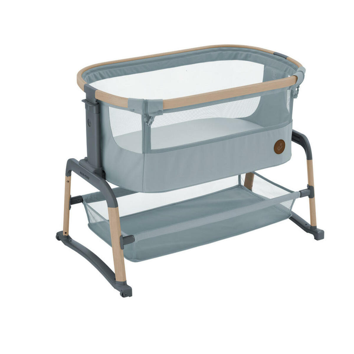 Bild 1 von Maxi-Cosi Beistellbett Iora Air, Hellgrau, Metall, 55x74.5x93 cm, Bezug abnehmbar, waschbar, Netzfenster, höhenverstellbar, Babymöbel, Babybetten