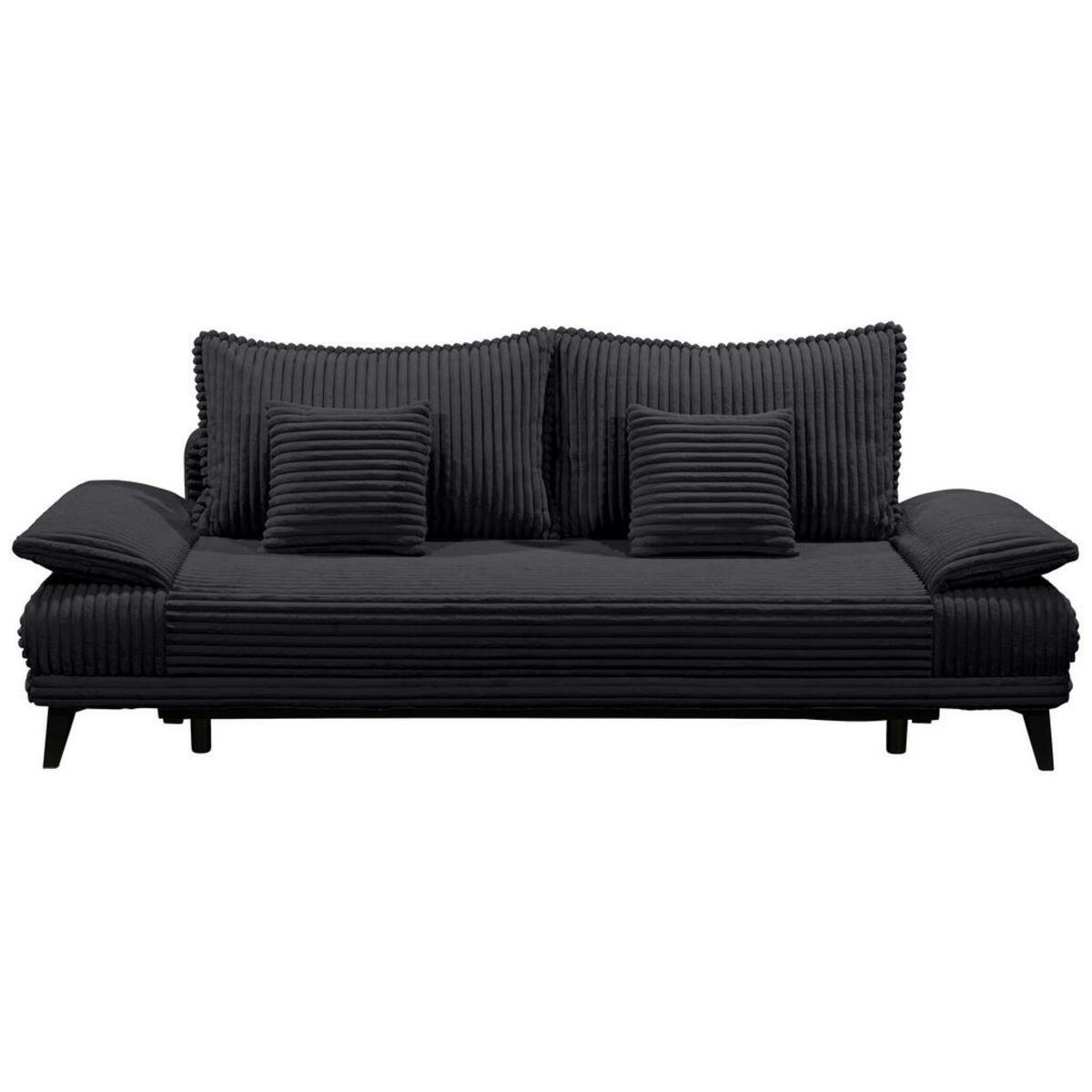 Bild 1 von Carryhome Schlafsofa, Schwarz, Textil, 2-Sitzer, Füllung: Schaumstoffflocken,Schaumstoffflocken,Schaumstoffflocken, 246x90x105 cm, Liegefunktion, Rücken echt, Kinder- & Jugendzimmer, Jugendmöbel,