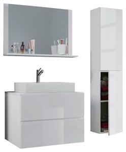 Badezimmer ''Lendas'', in Weiß, 4-teilig, Weiß