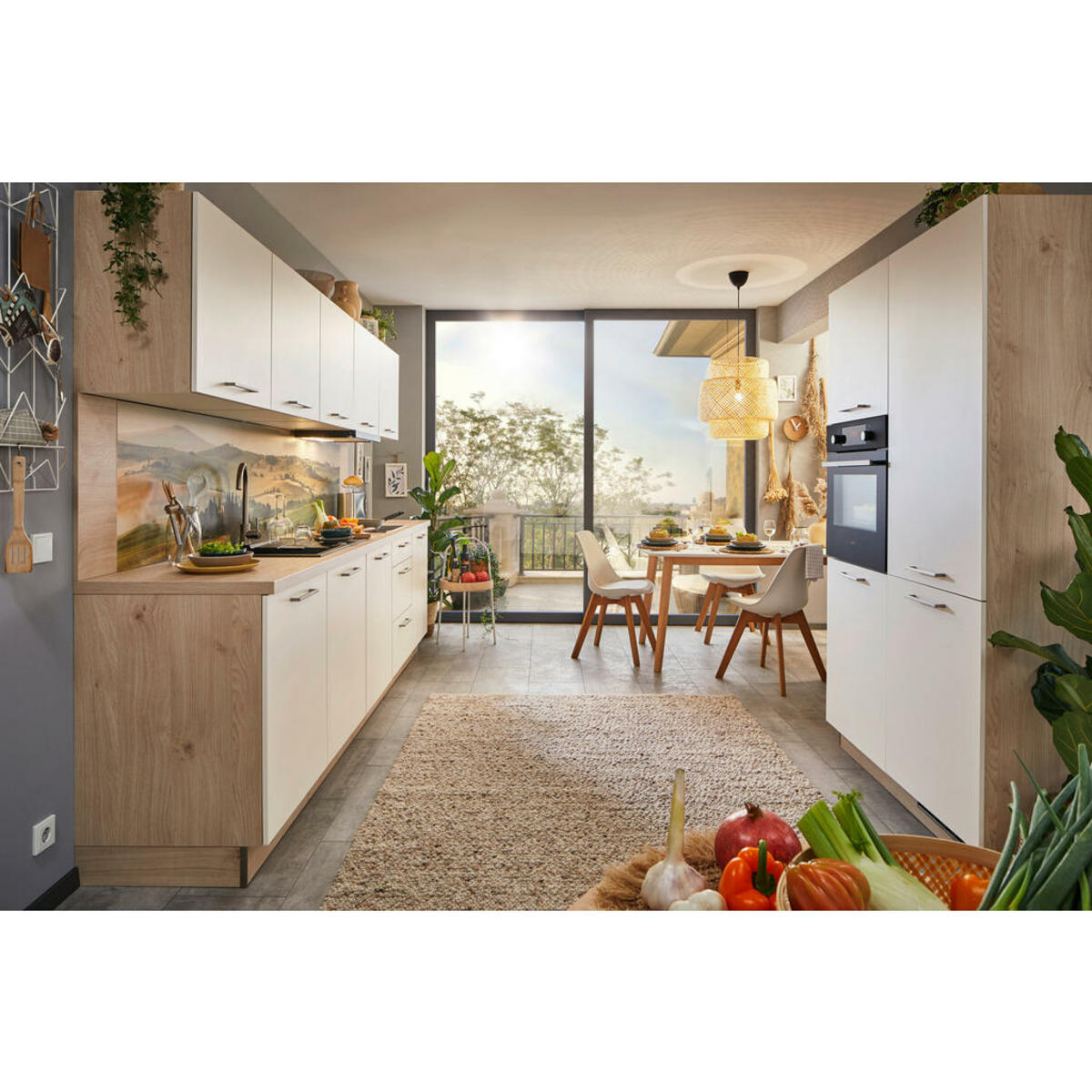 Bild 1 von Express Küchenleerblock, Eiche, Magnolie, Metall, 300 cm, Made in Germany, in den Filialen seitenverkehrt erhältlich, Küchen, Küchenzeilen & Küchenblöcke, Küchenzeilen ohne Geräte