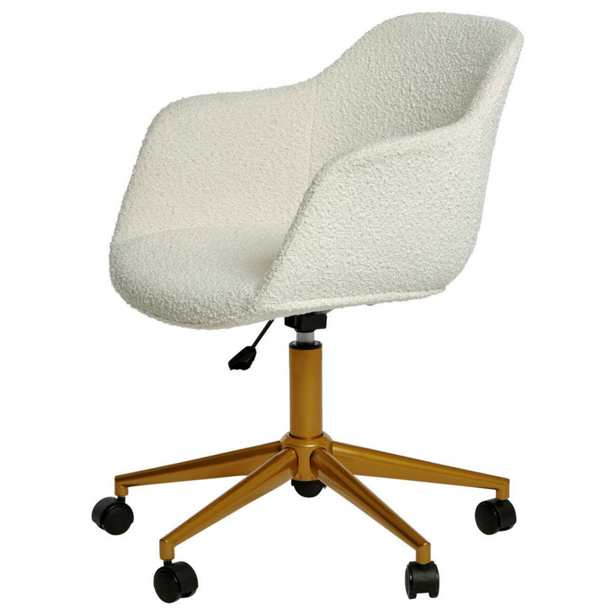 Bild 1 von Livetastic Drehstuhl, Gold, Metall, Kunststoff, Textil, Rollen, Rundrohr, 56.5x59x78-87 cm, gepolsterte Armlehnen, Arbeitszimmer, Bürostühle, Drehstühle