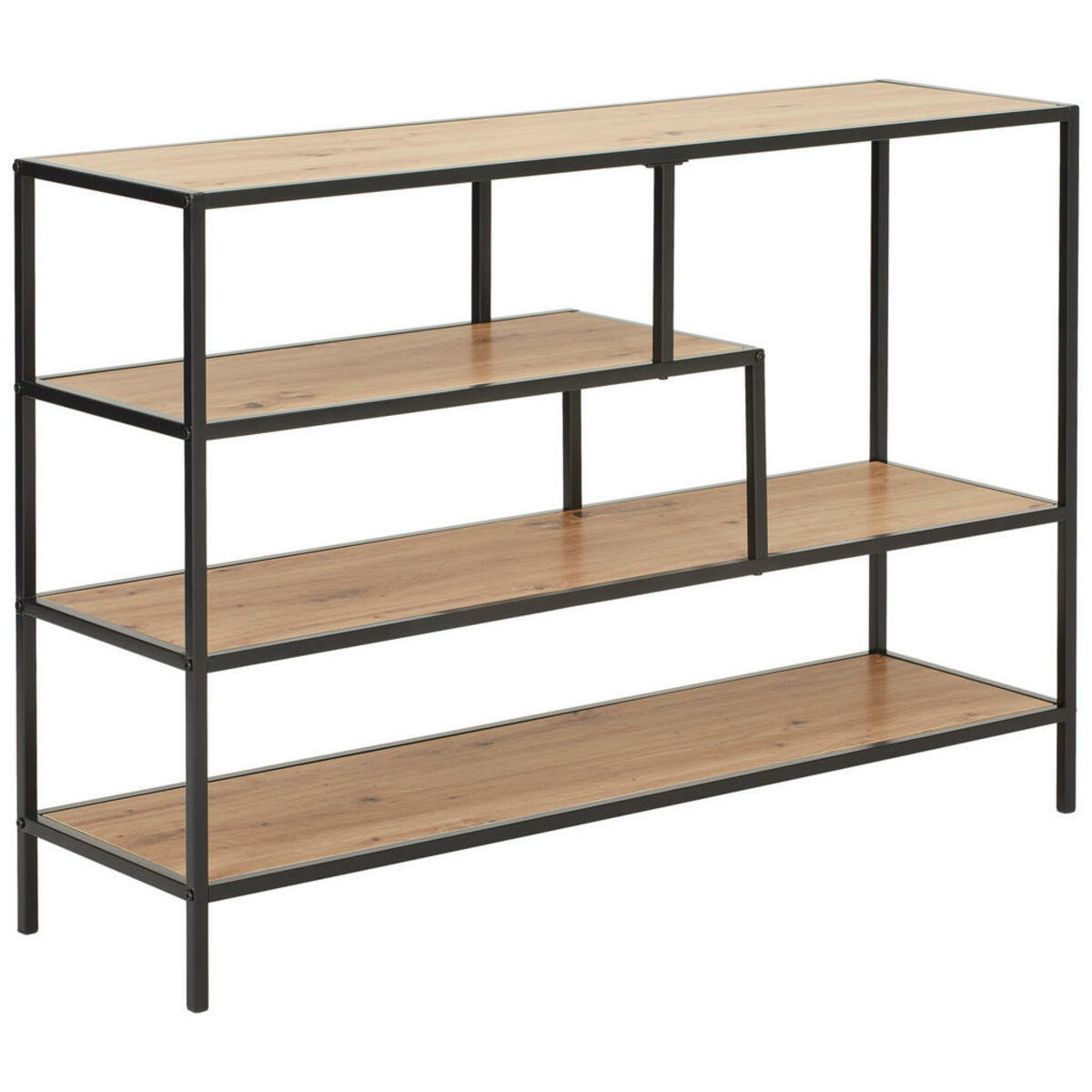 Bild 1 von Xora Regal, Schwarz, Eiche, Holzwerkstoff, 3 Fächer, 114x78x33 cm, stehend, in verschiedenen Größen erhältlich, Arbeitszimmer, Büroregale, Bücherregale