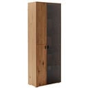 Bild 1 von Mid.you Vitrine, Wildeiche, Glas, Holzwerkstoff, Wildeiche, furniert, massiv, 8 Fächer, 78x206x37 cm, Esszimmer, Vitrinen