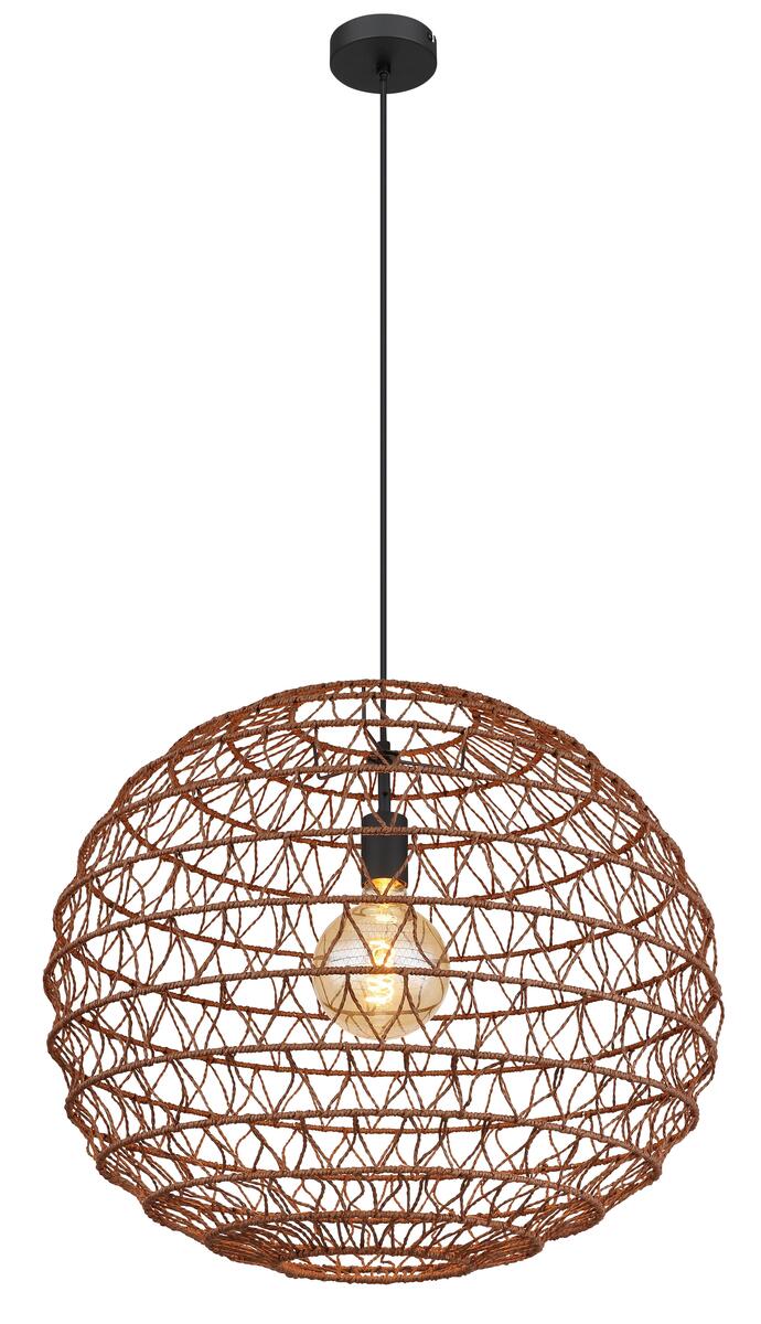 Bild 1 von Hängeleuchte Senni max. 15 Watt, Schwarz, Dunkelbraun