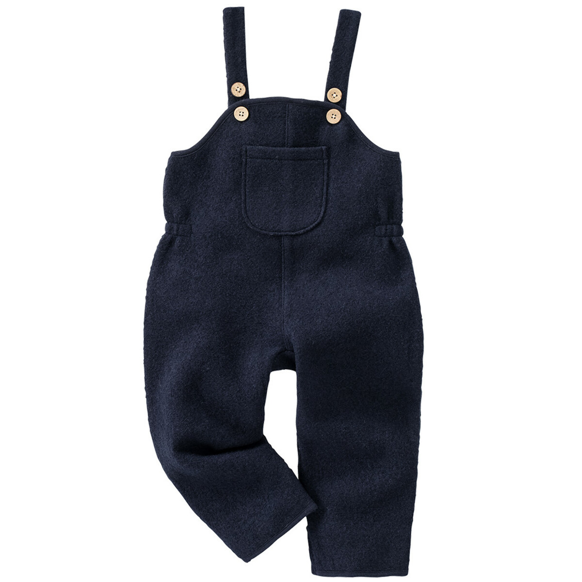 Bild 1 von Baby Wollwalk-Latzhose mit Umschlagbündchen DUNKELBLAU