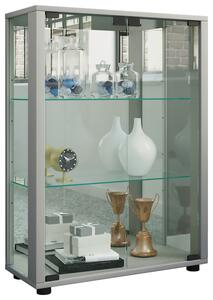 Vitrine ''Sintalo'', in Silberfarben, Silberfarben