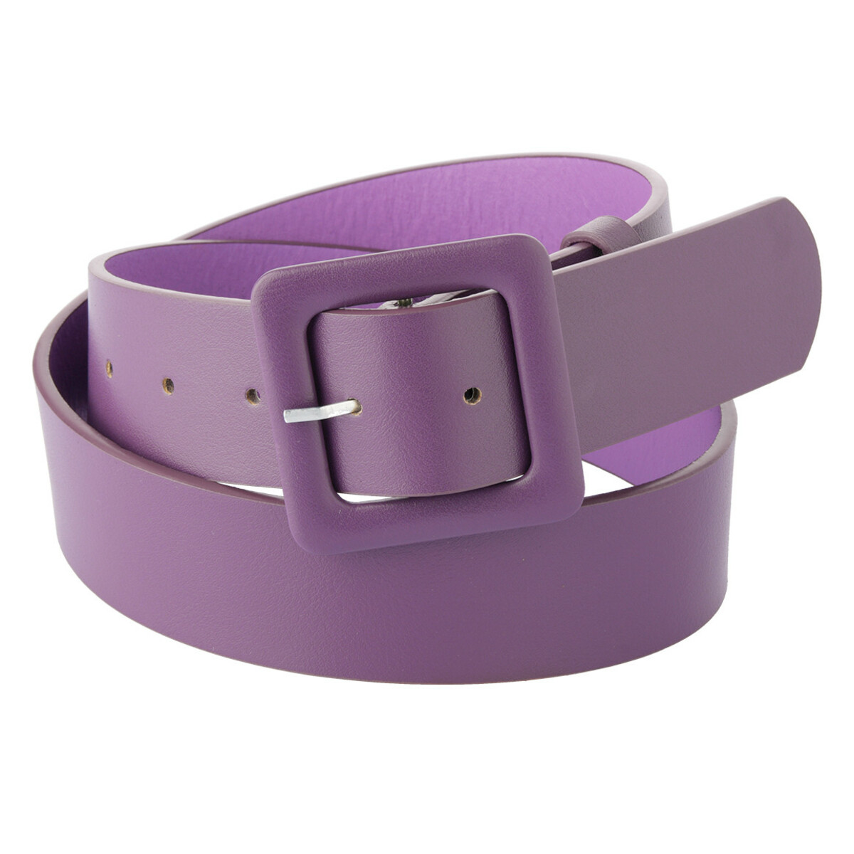 Bild 1 von Damen Gürtel mit bezogener Schließe DUNKELLILA