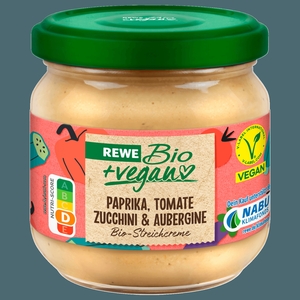 REWE Bio + vegan Streichcreme Paprika, Tomate, Zucchini & Aubergine 180g