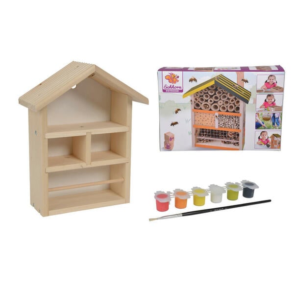 Bild 1 von Eichhorn Bienenhaus Outdoor, Mehrfarbig, Natur, Holz, Linde, 29.7x20 cm, Made in Europe, Spielzeug, Kinderspielzeug, Konstruktionsspielzeug