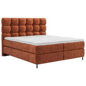 Esposa Boxspringbett, Rost, Textil, H2 + H3, Höhe ca. 19 cm, 160x200 cm, gepolstertes Kopfteil, Topper durchgehend, in verschiedenen Größen erhältlich, Matratze Härtegraden erhältlich, Schlafzi