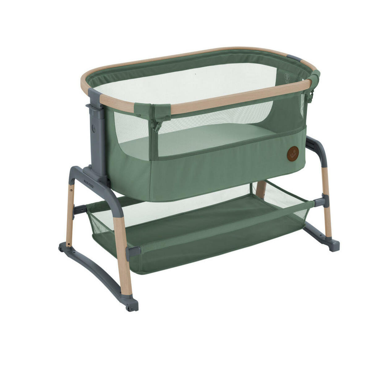 Bild 1 von Maxi-Cosi Beistellbett Iora Air, Grün, Metall, 52.3x74.7x97 cm, Bezug abnehmbar, waschbar, Netzfenster, höhenverstellbar, Babymöbel, Babybetten
