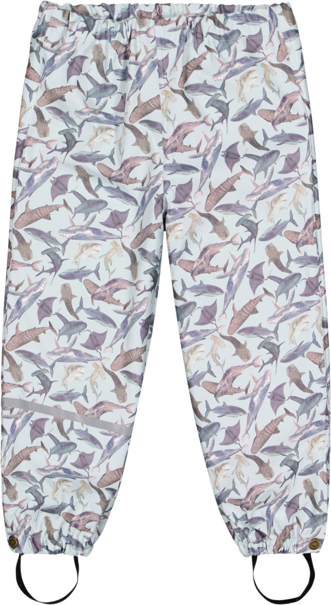 Bild 1 von Mikk-Line Regenhose mit Hai-Muster, blau, Gr. 110/116