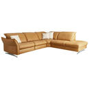Bild 1 von Hukla Ecksofa Valdera, Orange, Leder, Echtleder, Semi-Anilinleder, 4-Sitzer, L-Form, 292x258 cm, Goldenes M, Typenauswahl, Fußauswahl, Lederauswahl, Stoffauswahl, Sitzqualitäten, Hocker erhältlich