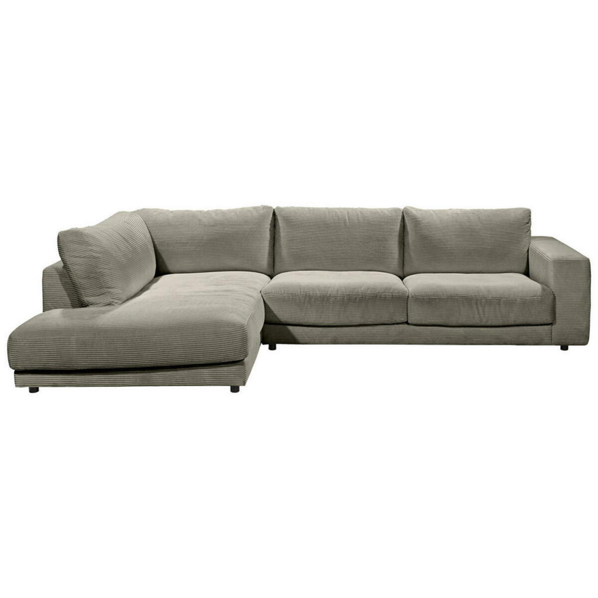 Hom`in Ecksofa, Graubraun, Textil, 4-Sitzer, Füllung: Schaumstoff ...