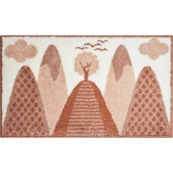 Bild 1 von Grund Badteppich Mountains, Beige, Textil, Skyline, rechteckig, 60 cm, Oeko-Tex® Standard 100, für Fußbodenheizung geeignet, rutschfest, Badtextilien, Badematten