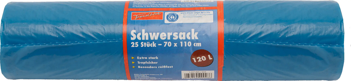 Bild 1 von TrendLine Schwerlastmüllsäcke 120 L 25 Stück