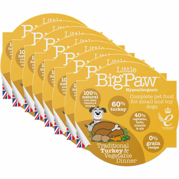 Bild 1 von Little Big Paws Hundefutter Pute & Gemüse, 8er Pack