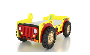 Autobett Jeep (Monster Truck)  Autobett ¦ gelb ¦ Maße (cm): B: 116 H: 92 Betten > Kinderbetten - Sconto