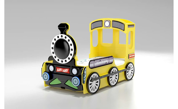 Bild 1 von Autobett Lokomotive  Autobett ¦ gelb ¦ Maße (cm): B: 120 H: 137,5 Betten > Kinderbetten - Sconto