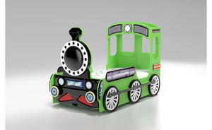 Autobett Lokomotive  Autobett ¦ grün ¦ Maße (cm): B: 120 H: 137,5 Betten > Kinderbetten - Sconto