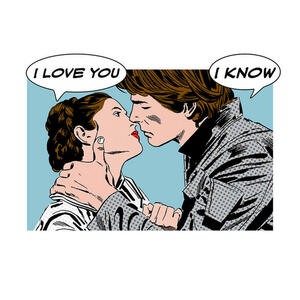 Komar Wandbild Star Wars Classic Comic Quote Leia Star Wars - Intro B/L: ca. 70x50 cm