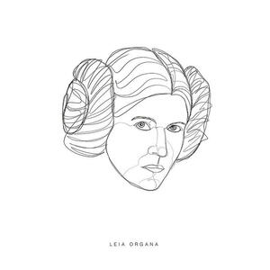 Komar Wandbild Star Wars Classic Force Faces Leia Star Wars - Intro B/L: ca. 40x50 cm