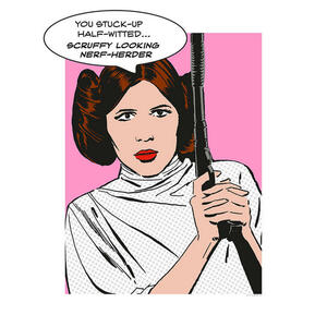 Komar Wandbild Star Wars Classic Comic Quote Leia Star Wars B/L: ca. 40x50 cm