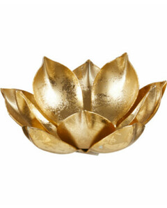 Teelichthalter
       
      Lotusblume
     
      gold