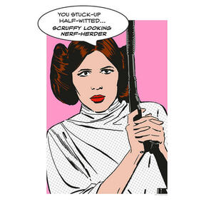Komar Wandbild Star Wars Classic Comic Quote Leia Star Wars B/L: ca. 30x40 cm