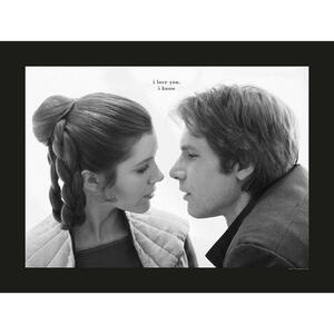 Komar Wandbild Star Wars Classic Leia Han Love Star Wars - Intro B/L: ca. 40x30 cm