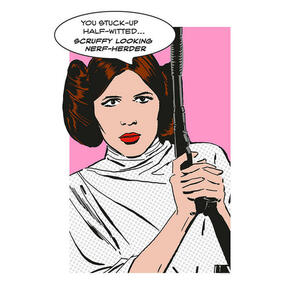 Komar Wandbild Star Wars Classic Comic Quote Leia Star Wars B/L: ca. 50x70 cm