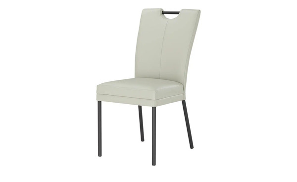 Bild 2 von Wohnwert Polsterstuhl  mit Griff Mia Hellgrau Rundrohr