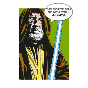Komar Wandbild Star Wars Classic Comic Quote Obi W Star Wars B/L: ca. 30x40 cm