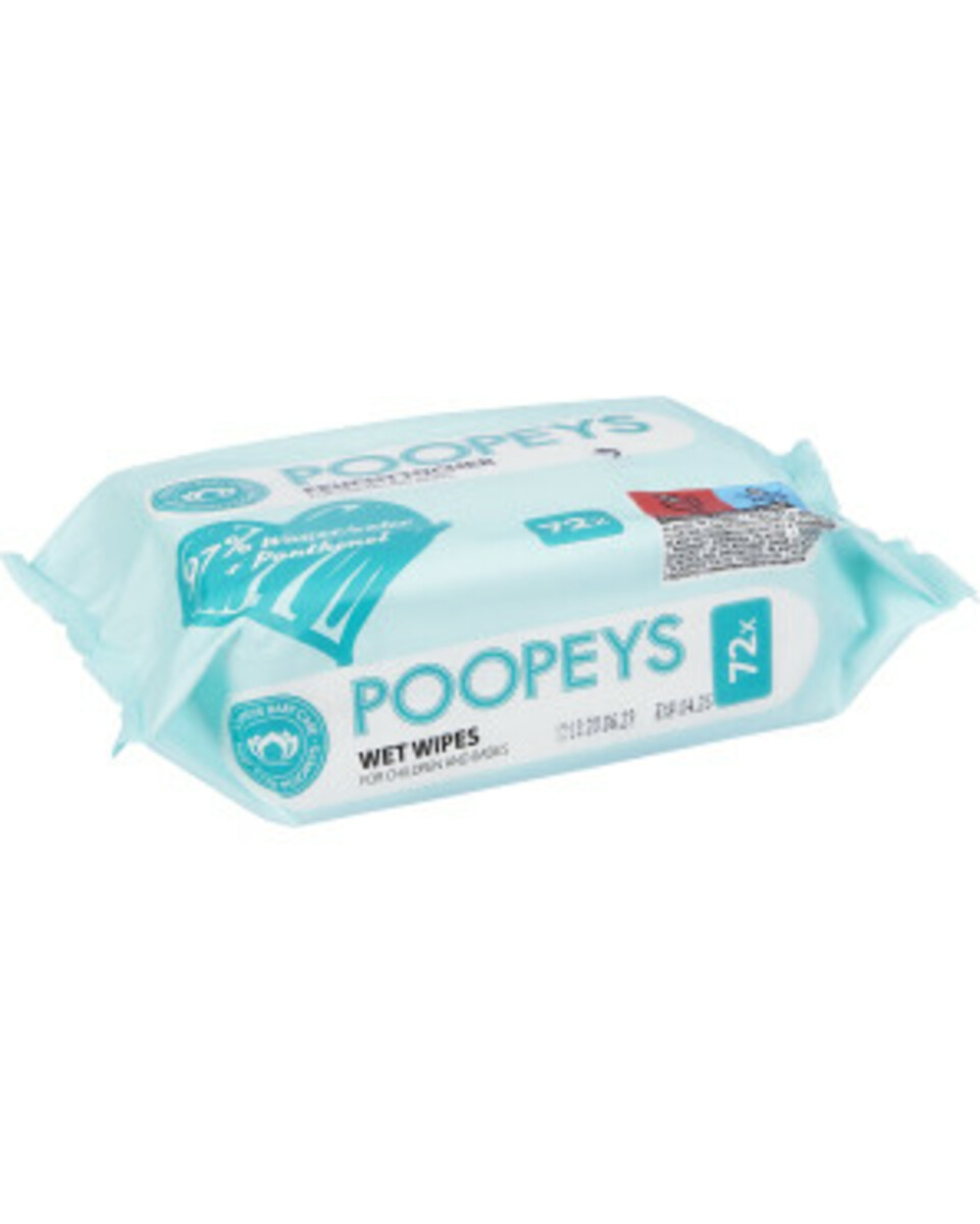 Bild 1 von POOPEYS Feuchttücher
       
      72-er Pack, dermatologisch getestet
     
      weiß