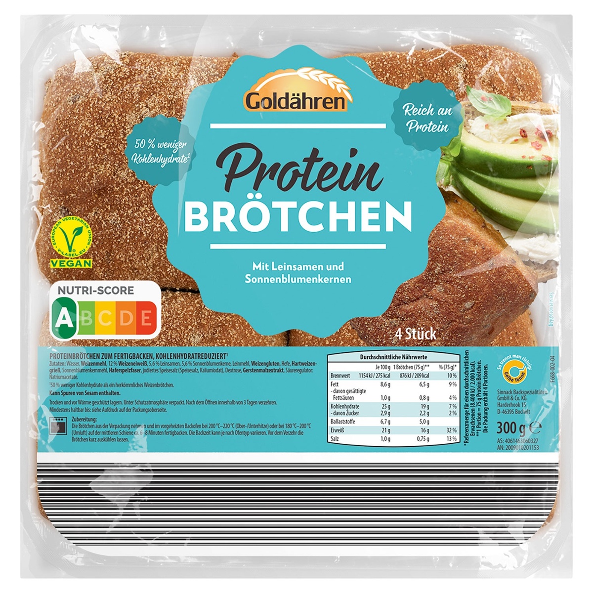 Bild 1 von GOLDÄHREN Protein-Brötchen 300 g