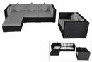 Bild 1 von OUTFLEXX Loungemöbel-Set, schwarz, Polyrattan, für 5 Personen, wasserfeste Kissenbox