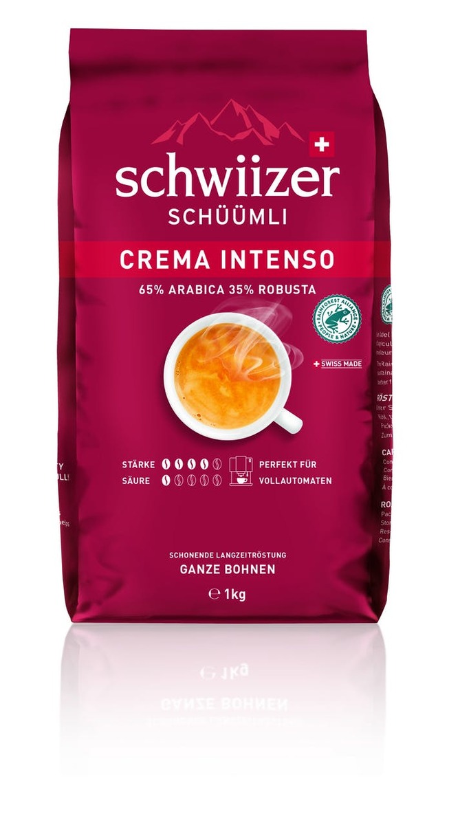 Bild 1 von Schwiizer Schüümli Crema Intenso Kaffeebohnen (1 kg)