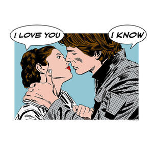 Komar Wandbild Star Wars Classic Comic Quote Leia Star Wars B/L: ca. 40x30 cm