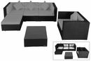 Bild 1 von OUTFLEXX Loungemöbel, schwarz, Polyrattan, für 5 Personen, inkl. Kaffeetisch, Kissenboxfunktion