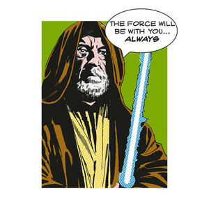 Komar Wandbild Star Wars Classic Comic Quote Obi W Star Wars B/L: ca. 40x50 cm