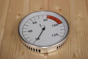 Thermometer mit Metallgehäuse von Karibu
