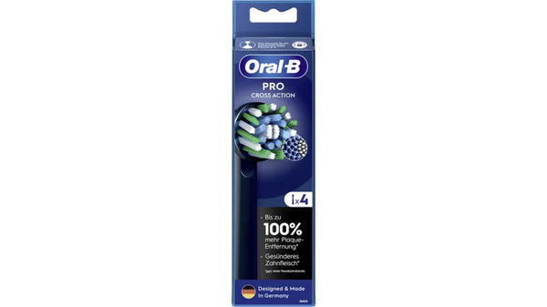 Bild 1 von Oral-B PRO CROSSACTION Aufsteckbürsten Schwarz 4 Stück AM