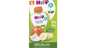 HiPP Quetschbeutel für Babys Pfirsich Banane mit Kokosmilch