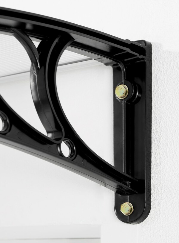 Bild 3 von Green Yard Kunststoff Vordach mit Alu Rahmen 120 x 80 cm mit 2 Halterungen, 2 Polycarbonatplatten, V