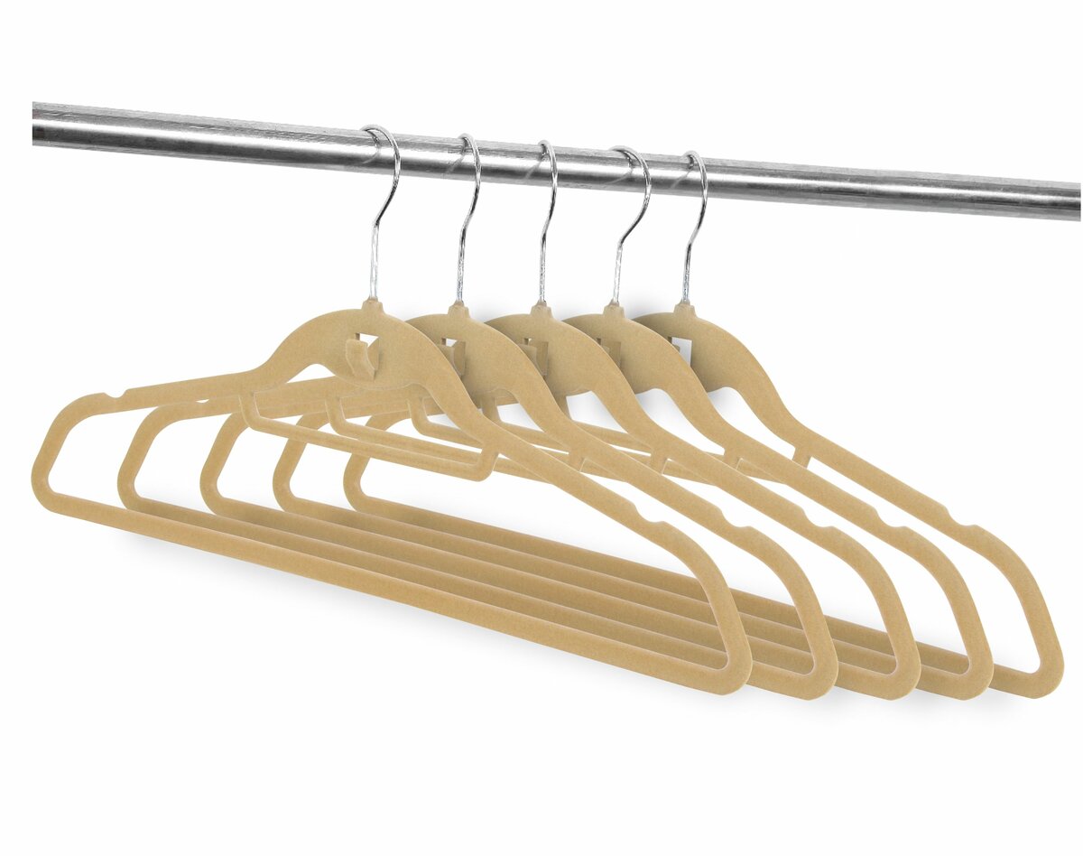 Bild 1 von Kaskade-Samt-Kleiderbügel 5 Stück